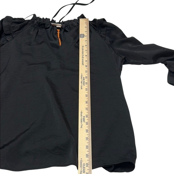 Knox Rose Black Ruffled Blouse - Picture 7 of 8